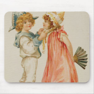 Party Time, Christmas postcard Mouse Pad