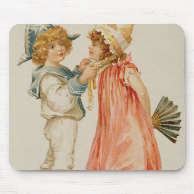 Party Time, Christmas postcard Mouse Pad (Front)