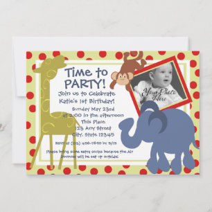Party Time Circus/ Photo Invitation