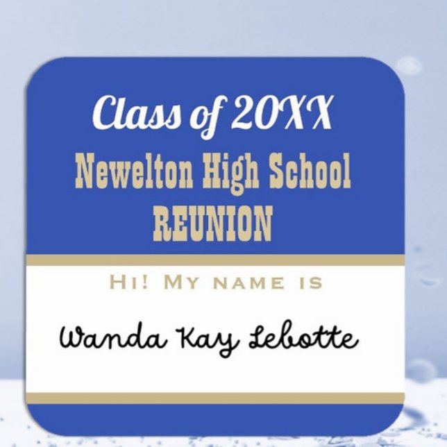 Party time! Class Reunion Name tag Sticker (Creator Uploaded)