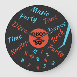 Party Time Clock - Gramophone Record - Custom Text