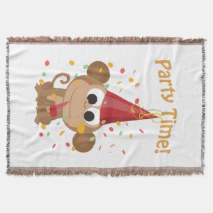 Party Time! Confetti Monkey Throw Blanket