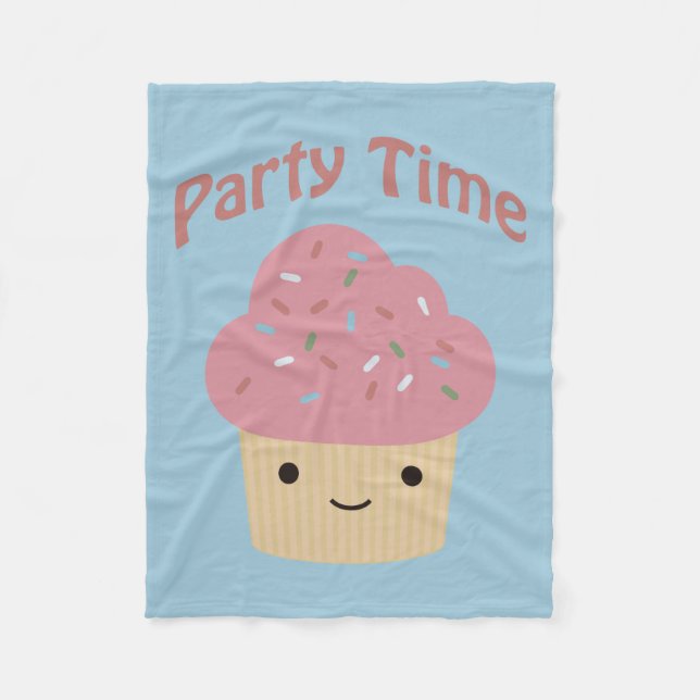 Party TIme Cupcake Fleece Blanket (Front)