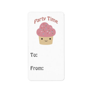 Party TIme Cupcake Label