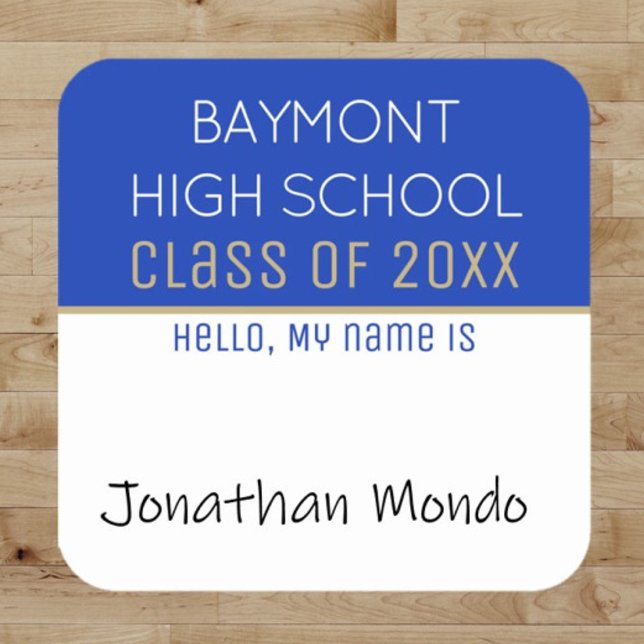 Party time! Custom class reunion name tag stickers (Creator Uploaded)