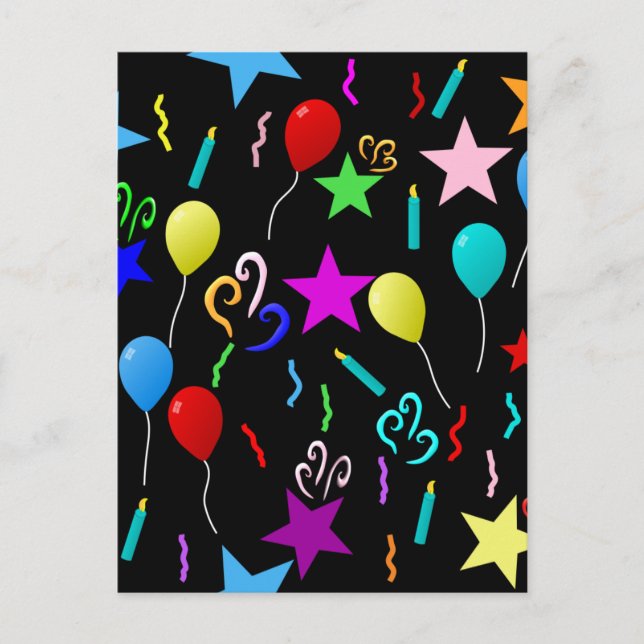 Party Time, festive design,  Postcard (Front)