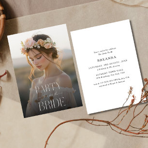 Party Time For The Bride   Bridal Shower Photo Invitation
