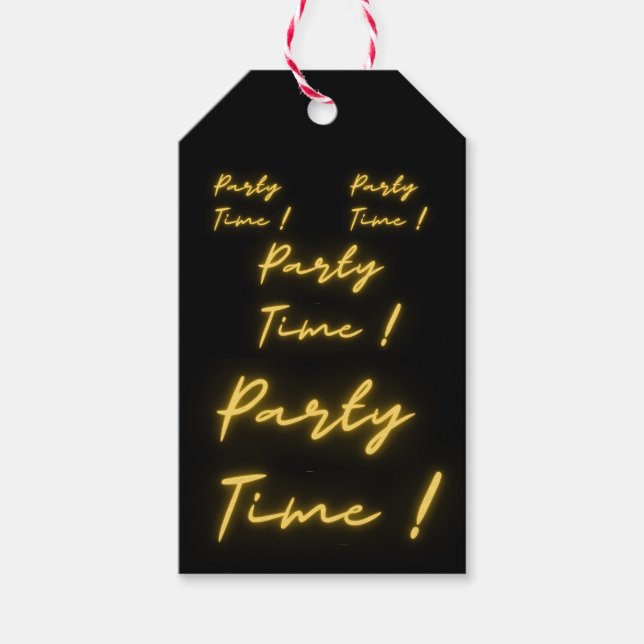 Party time gift tags (Front)