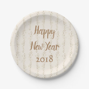 Party Time Happy New Year Paper Plate