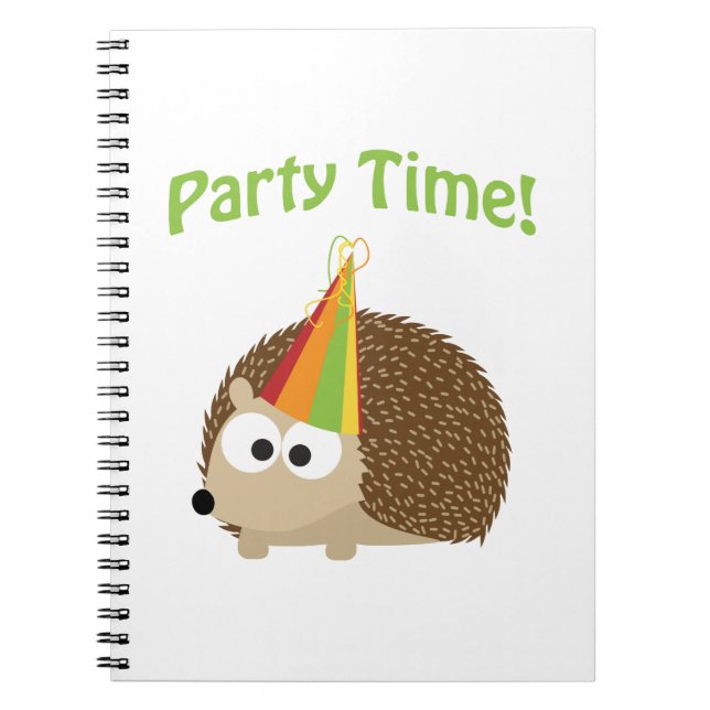 Party Time! Hedgehog Notebook (Front)