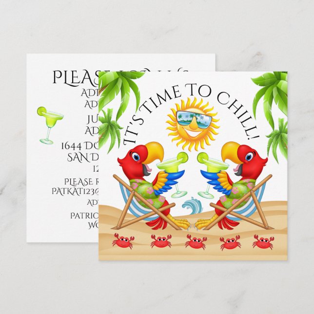PARTY TIME Invitation (Front/Back)
