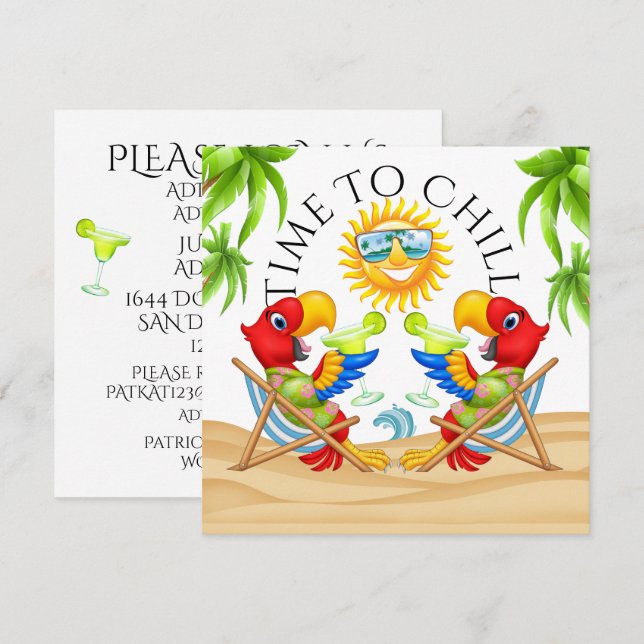 PARTY TIME Invitation (Front/Back)
