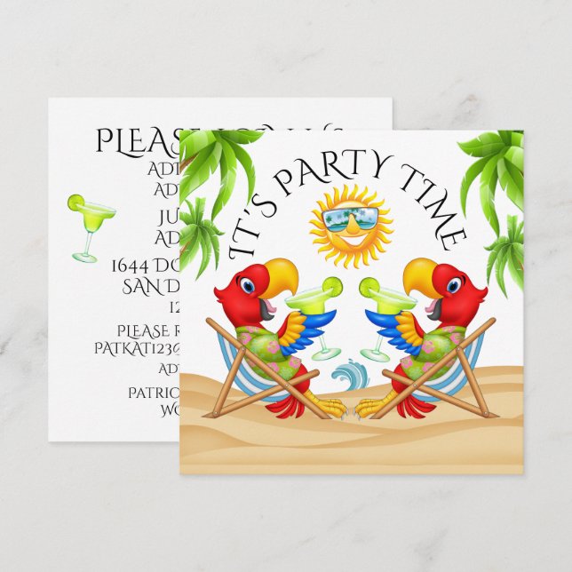 PARTY TIME Invitation (Front/Back)
