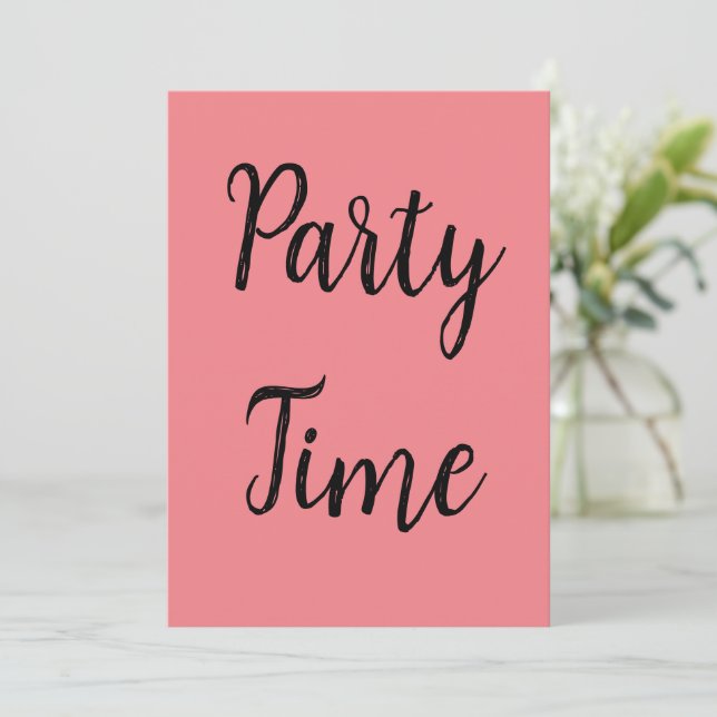 Party time invitation (Standing Front)
