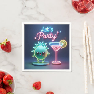 Party Time Neon Green Napkin