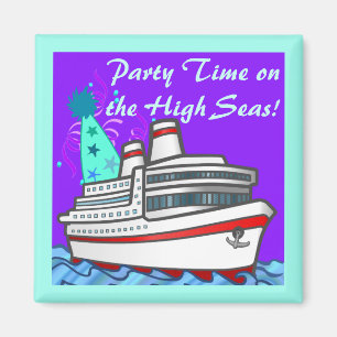 Party Time on the High Seas Cruise Magnet