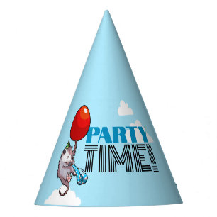 PARTY TIME! Party Possum Funny Floating Opossum Party Hat