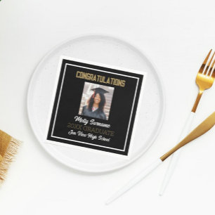 Party Time Photo Graduation Napkin
