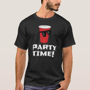 Party Time Red Plastic Cup Sunglasses T-Shirt