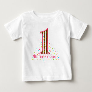 Party Time Sprinkles First Birthday Baby T-Shirt