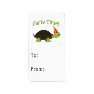 Party Time! Turtle Label