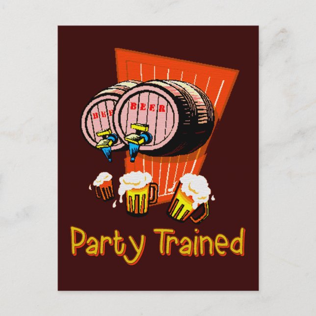 Party Trained Postcard (Front)