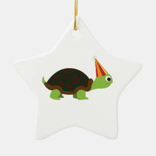 Party Turtle Ceramic Tree Decoration