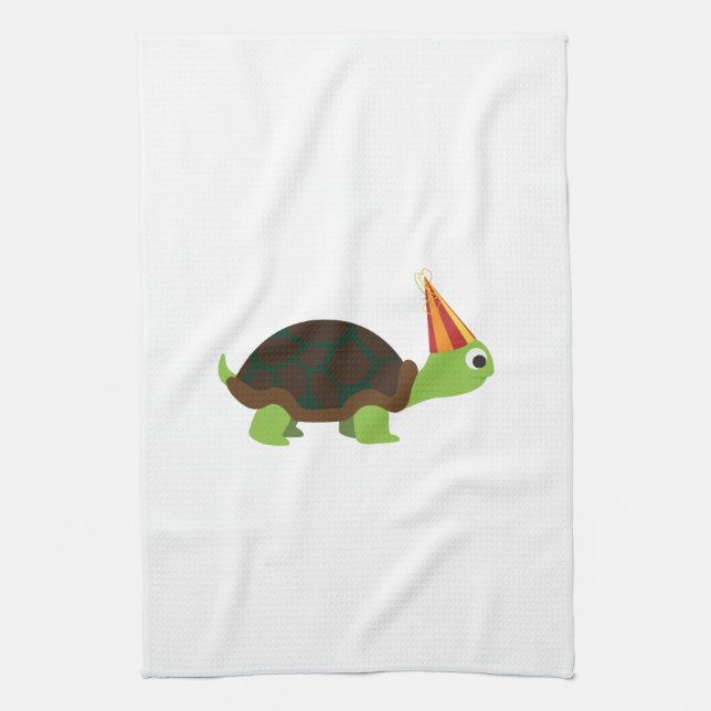 Party Turtle Tea Towel (Vertical)