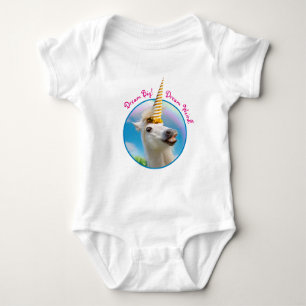 Party Unicorn Horse And Rainbow Baby Bodysuit