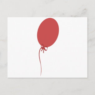 Party Valentine Baby Shower Red Balloon Heart Bow Postcard