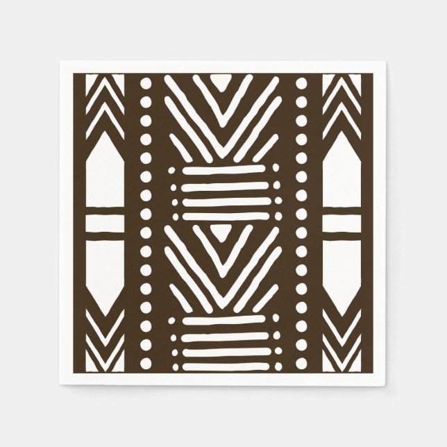Party, Wedding African Mud Cloth Table Napkins (Front)