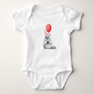 Party with chinchilla baby bodysuit