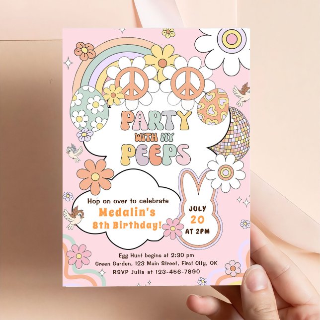 Party with My Peeps Birthday Party Invitation (Creator Uploaded)