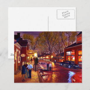 Party with Purple Red Yellow Blue Postcard