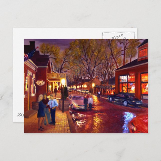 Party with Purple Red Yellow Blue Postcard (Front/Back)