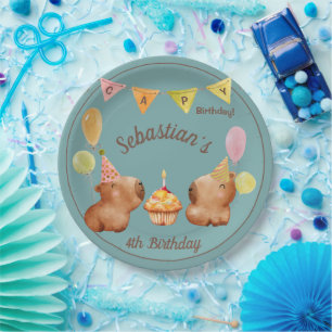 Party with the Capybara Paper Plate