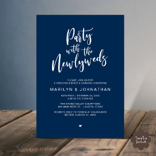 Party With The Newlyweds Rustic Wedding Dinner  Invitation