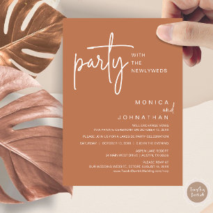 Party With The Newlyweds, Wedding Dinner Invitation
