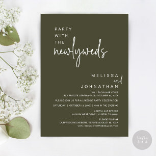 Party With The Newlyweds, Wedding Dinner Invitation