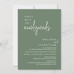 Party With The Newlyweds, Wedding Dinner Invitation