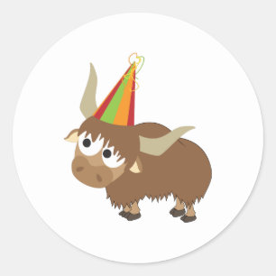 Party Yak Classic Round Sticker