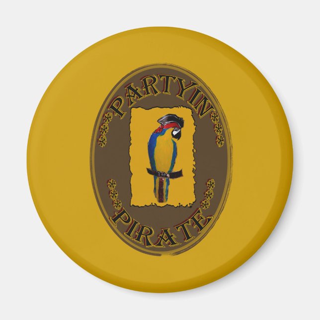 PARTYIN' PIRATE MAGNET (Front)