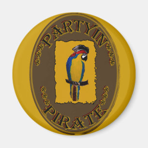 PARTYIN' PIRATE MAGNET
