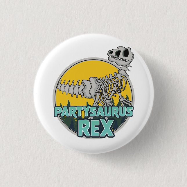 Partysaurus Rex 3 Cm Round Badge (Front)