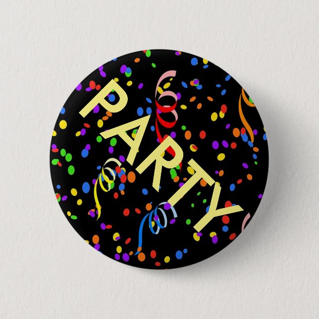 Partytime 6 Cm Round Badge (Front)