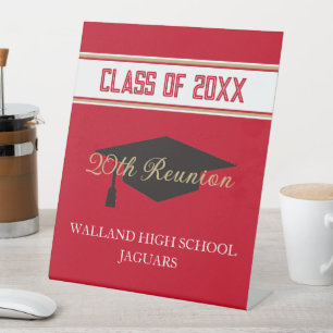 Partytime! CUSTOM Class Reunion Pedestal Sign