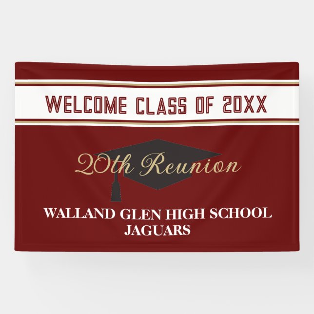 Partytime! LARGE CUSTOM Class Reunion  Banner (Horizontal)