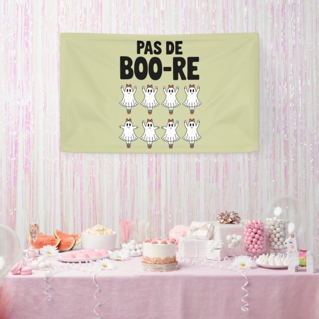 Pas de Boo-re Ballerina Ghost Halloween Spooky Banner (Party)