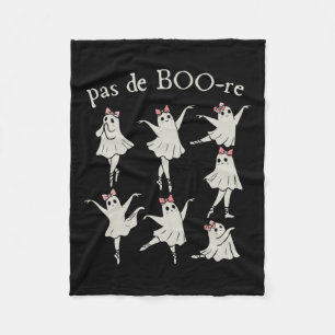 Pas De Boo-re Ballerina Ghost Halloween Spooky Sea Fleece Blanket