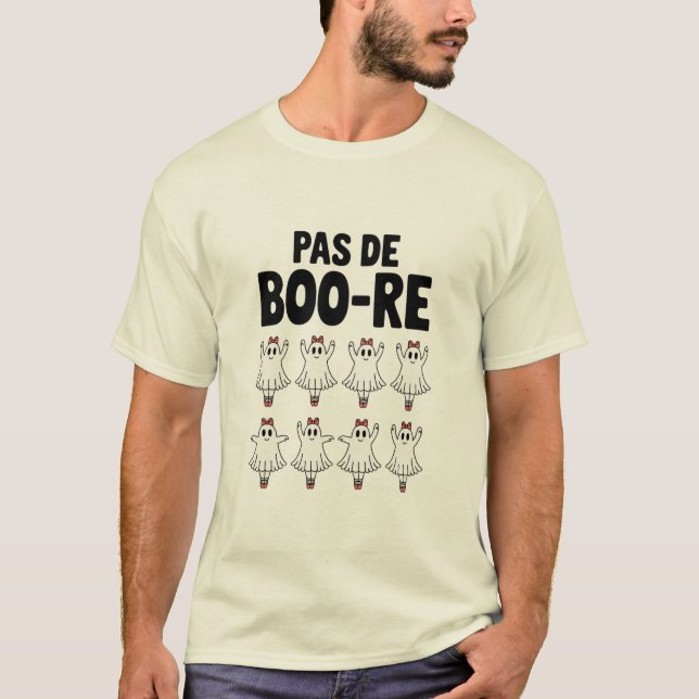 Pas de Boo-re Ballerina Ghost Halloween Spooky T-Shirt (Front)